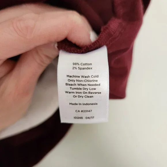 Talbots Petites Fine Wale Corduroy Burgundy Maroon Mini Skirt Size 6 Petite - Picture 8 of 8